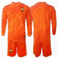 Camiseta Francia Portero Segunda Equipación Replica Eurocopa 2024 para niños mangas largas (+ Pantalones cortos)